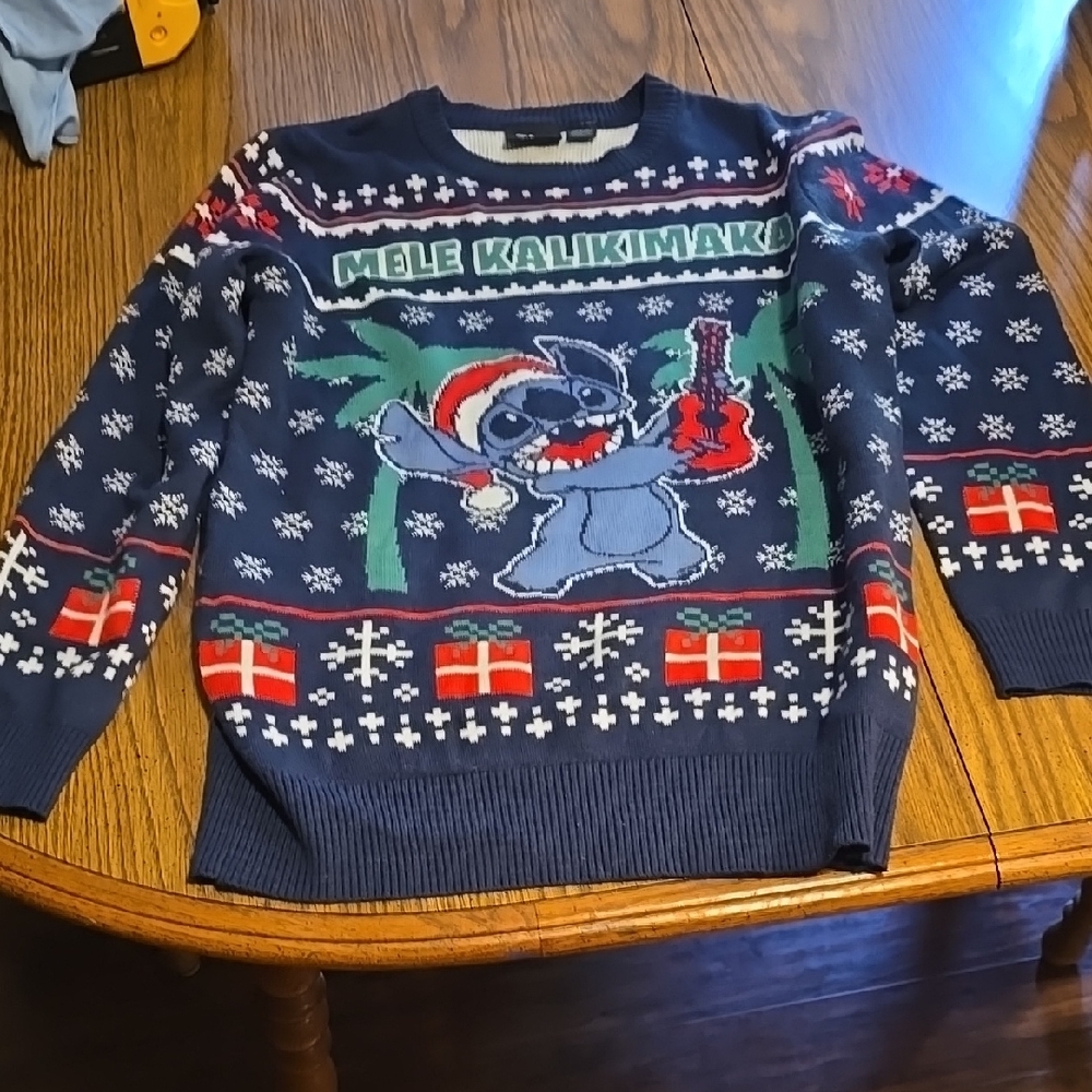 Disney Blue Christmas Sweater